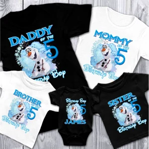 Personalized Olaf Birthday Shirt Frozen Family Theme