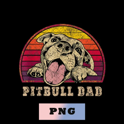 Mens Best Pitbull Dad Ever Png American Flag 4th Of July png, png files digital download