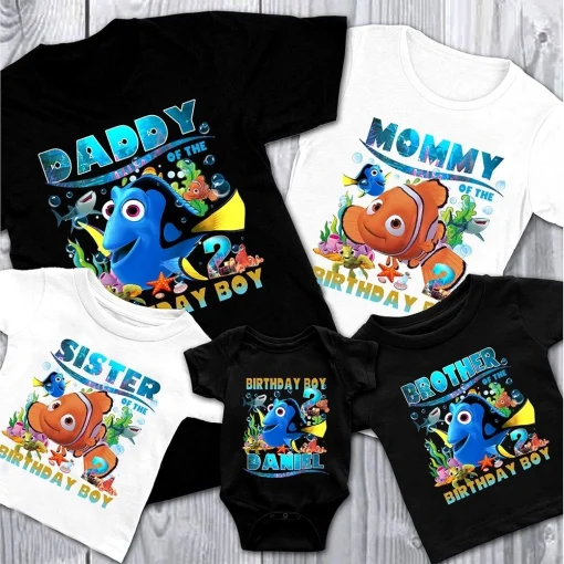 Personalized Finding Nemo and Finding Dory Birthday Shirt Custom Name Limited Edition