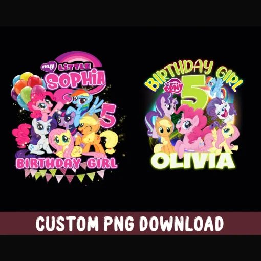 My Little Pony: 5th Birthday Sophia and 3rd Birthday Olivia Digital File