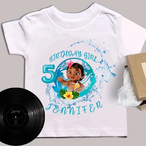 Personalized Moana Birthday Shirt Family Matching For 5th Birthday Children