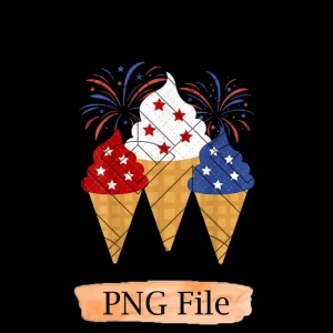 Ice cream America Sublimation PNG Design, USA design, Sweet Png, 4th Of July, Patriotic Ice cream png