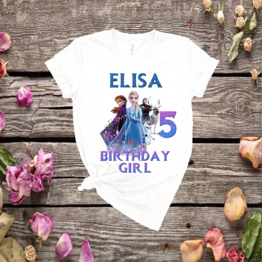 Women's Personalized Princess Elsa Birthday Shirt Frozen Magic Kingdom