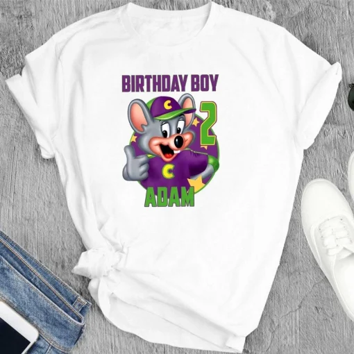 Personalized Chuck E Cheese 2nd Birthday Boy Shirt Fun for Kids