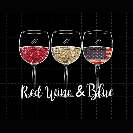 Red Wine and Blue 4th of July Celebration Independence Day