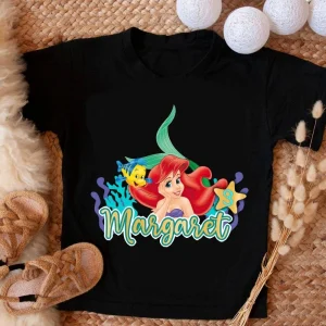 Personalized Little Mermaid Princess Ariel Birthday Shirt
