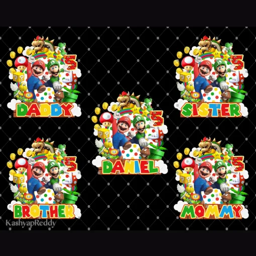 Super Mario's 5th Birthday Bash: Family Congratulations to Daniel - Digital File Edition