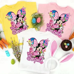 Personalized Minnie Mouse Birthday Shirt Custom Name And Age