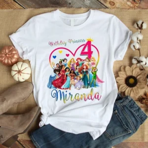 Disney Princess Birthday Shirt For Girl
