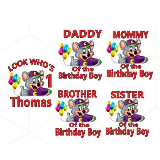 Chuck E Cheese: Thomas' 1st Birthday Celebrations Digital File