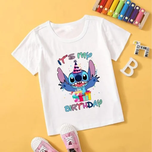 Stitch It's My Birthday Shirt Disney Party Edition for Boys