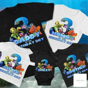 Personalized Finding Nemo Birthday Shirt Cute Matching Shirts for Nemo Family