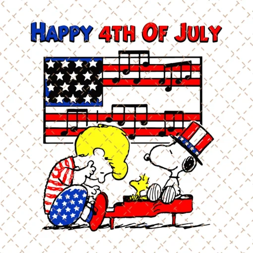 Snoopy's Patriotic 4th of July Adventure: Peanuts PNG and Shirt Collection