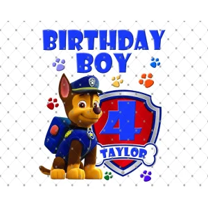 Paw Patrol: Taylor's 4th Birthday Celebrations Digital File