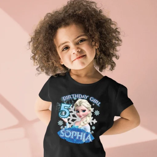Personalized Elsa Birthday Shirt Frozen Family Party Shirts