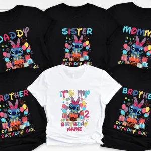 Personalized Stitch 2nd Birthday Shirt Custom Kids Party Edition for Girls