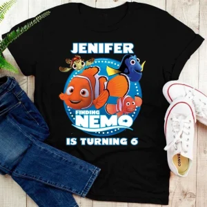Personalized Finding Nemo Birthday Shirt Unisex Clothing with Nemo Graphics