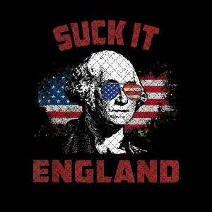 Funny Suck It England 4th of July George Washington 1776 Men T-Shirt