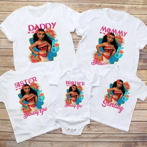 Personalized Girl Baby Moana Birthday Shirt Gift For Your Baby Girls