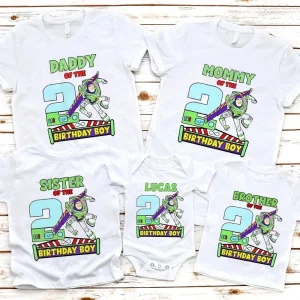 Personalize Toy Story Buzz Lightyear Birthday Shirt Matching Family