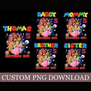 Super Mario's Digital File: Thomas' 5th Birthday Boy Family Celebration Collection