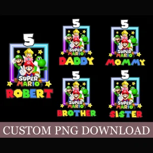 Super Mario's Digital File: Celebrating Robert's 5th Birthday with Family Fun