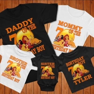 Personalized Lion King 7th Birthday Shirt Matching Family Edition