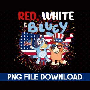 Bluey and Bingo 4th of July Party Printables