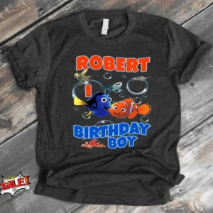 Personalized Minions and Finding Nemo Birthday T-Shirt