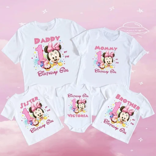 Minnie Mouse Family 1st Birthday Shirt For Girls