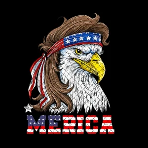 American Bald Eagle Mullet 4th Of July Funny USA Patriotic PNG File Download