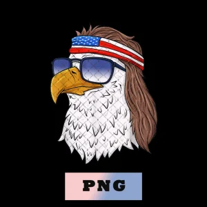 American Bald Eagle Mullet 4th Of July Funny USA Patriotic PNG File