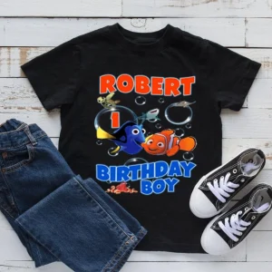 Personalized Minions and Finding Nemo Birthday T-Shirt