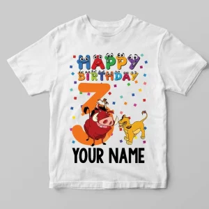 Personalized Simba Name Shirt Lion King Birthday Party Edition