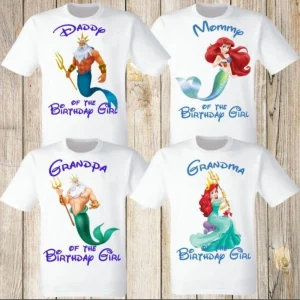 Personalized The Little Mermaid Family Shirt Custom Ariel Edition