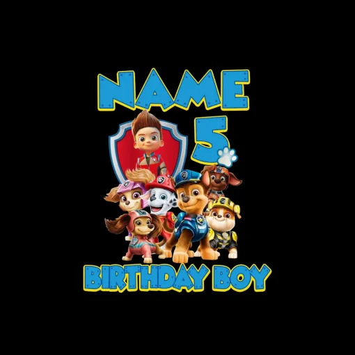 Paw Patrol: [name]'s 5th Birthday Party Invitation Digital File