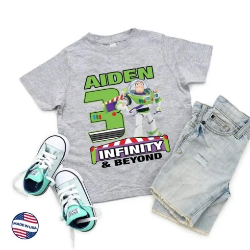 Custom Buzz Lightyear Toy Story Birthday Shirt Infinity and Beyond