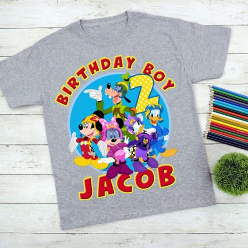 Personalized Mickey Mouse Birthday Shirt for the Family