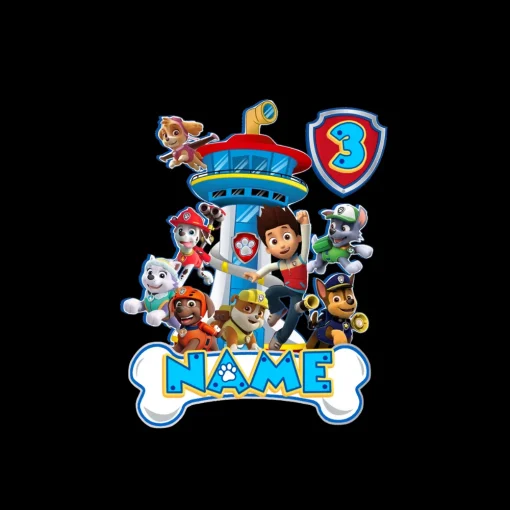 Paw Patrol: Happy 3rd Birthday [name] Digital File