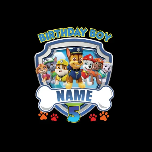 Paw Patrol: 5th Birthday Boy [name] Digital File