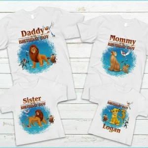Personalized Simba Birthday Shirt Lion King Family Party Edition