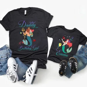 Personalized Little Mermaid Birthday Shirt Ariel Edition for Kids