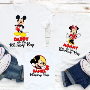 Personalized Mickey Mouse Family Birthday Shirt Unisex Design