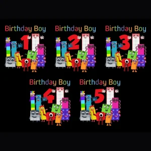 Numberblocks Birthday Boy Congratulations Digital File