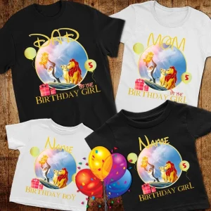 Personalized Lion King Birthday Shirt Customized Theme Party Edition for Family Matching