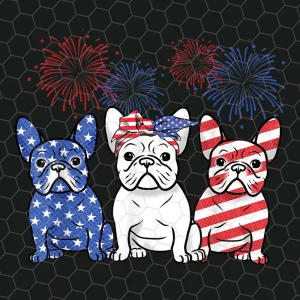 French Bulldog American Flag Png, 4th Of July Independence Day Png Download