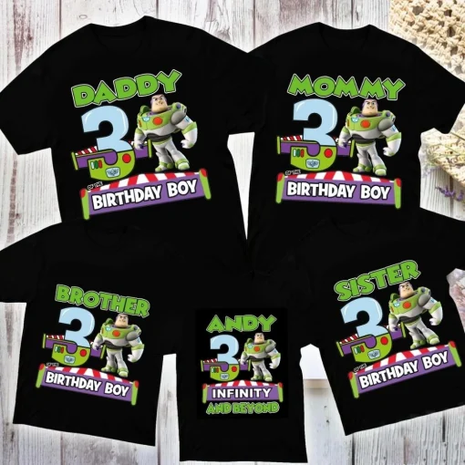 Personalized Toy Story Birthday Shirt Buzz Lightyear For 3rd Birthday Boys