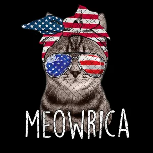 Cat 4th of July Png Meowica Merica Men USA American Flag Png - Instant Download