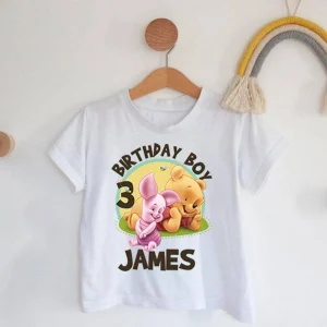 Personalized Winnie the Pooh Boy 3rd Birthday Shirt
