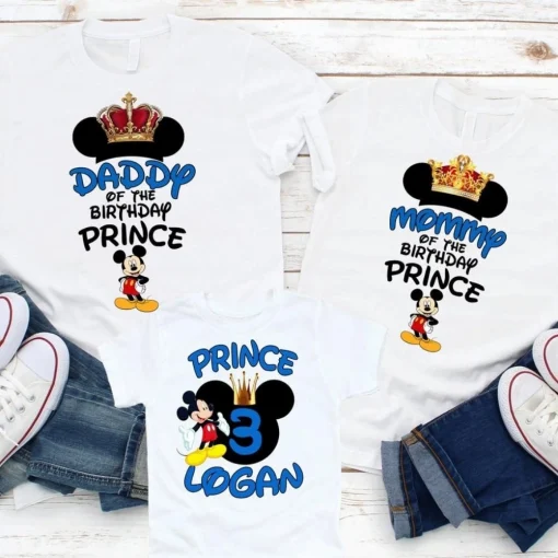 Mickey Family 3rd Birthday Boys Shirt